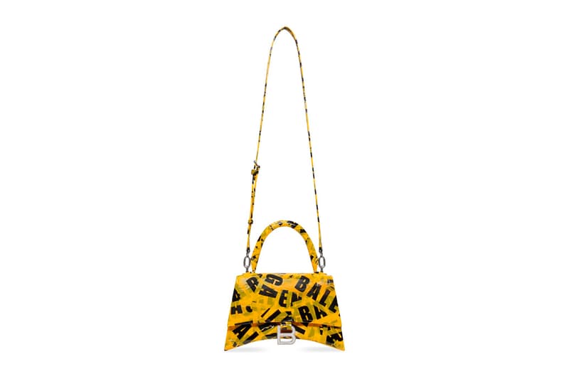 Balenciaga Hourglass Small Handbag With Tape Yellow Kim Kardashian Release Info Demna Gvasalia