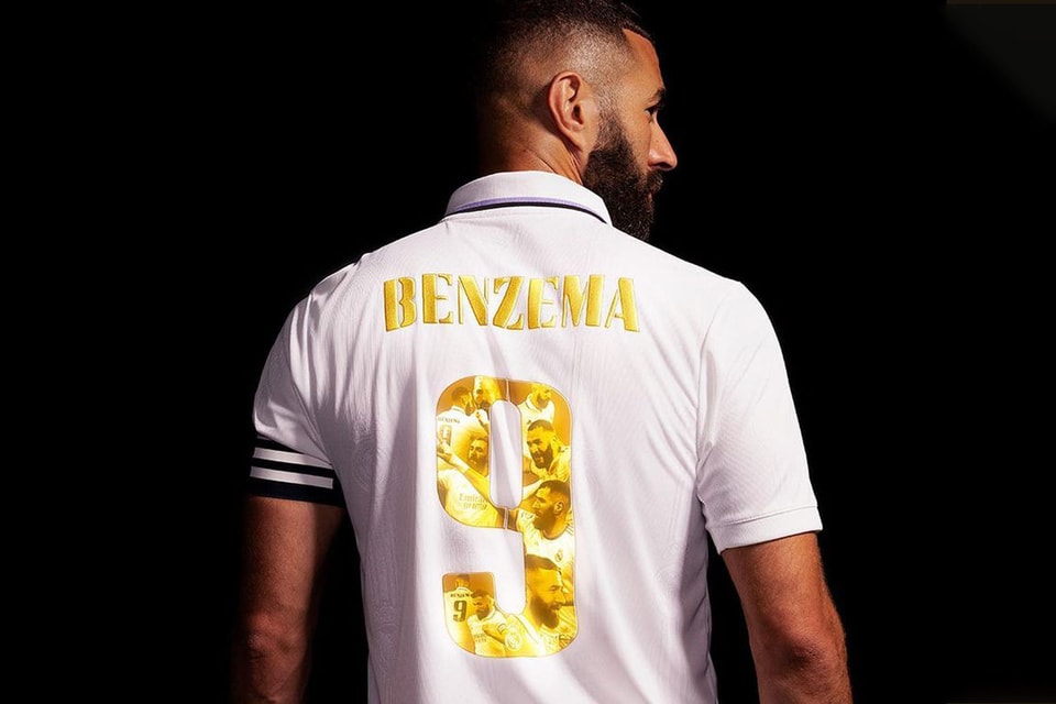 Karim Benzema Presents New Ballon d'Or Jersey