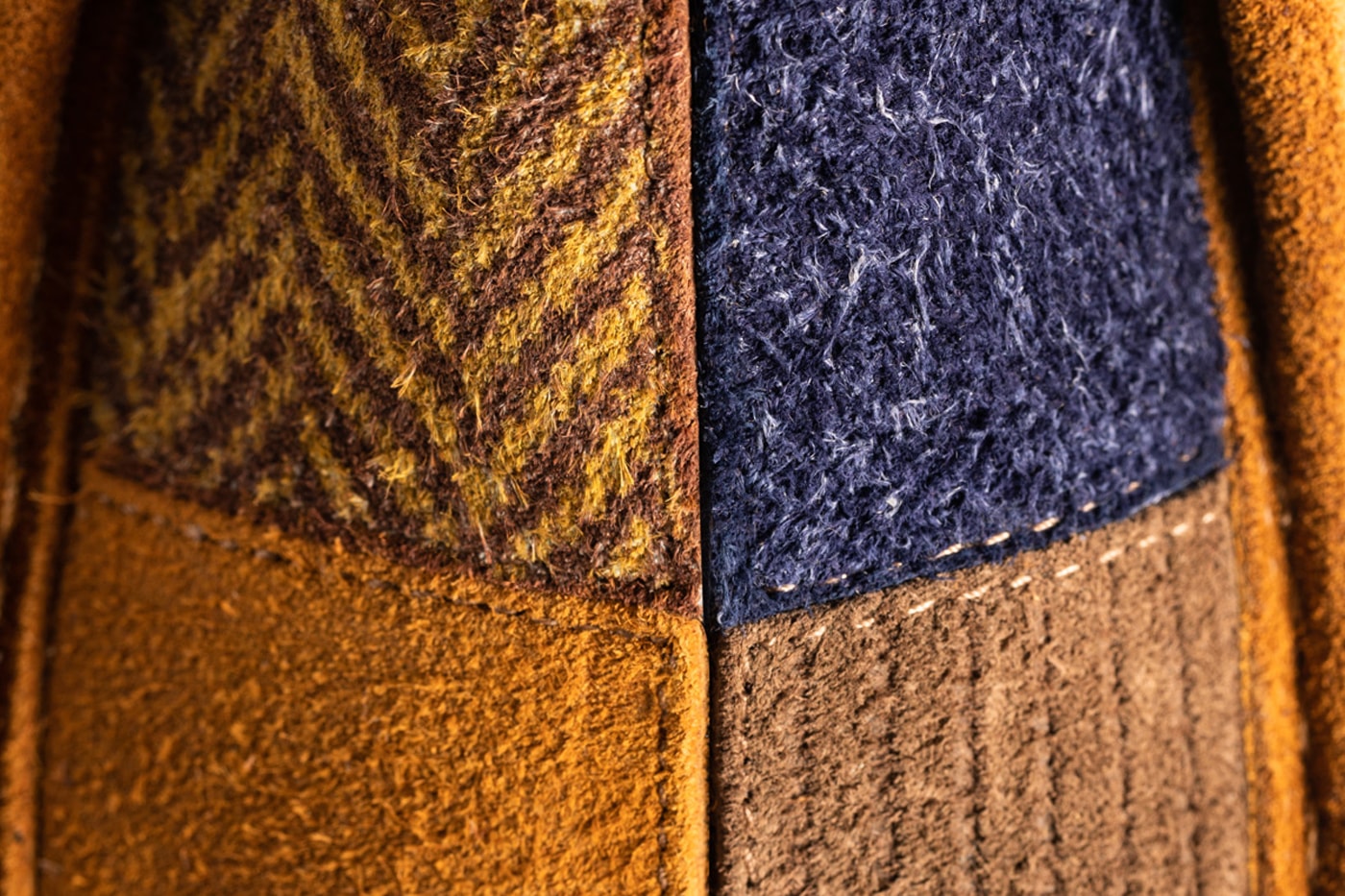 Bodega Clarks Originals Wallabee brown gum fabric tag herringbone patchwork release info date price