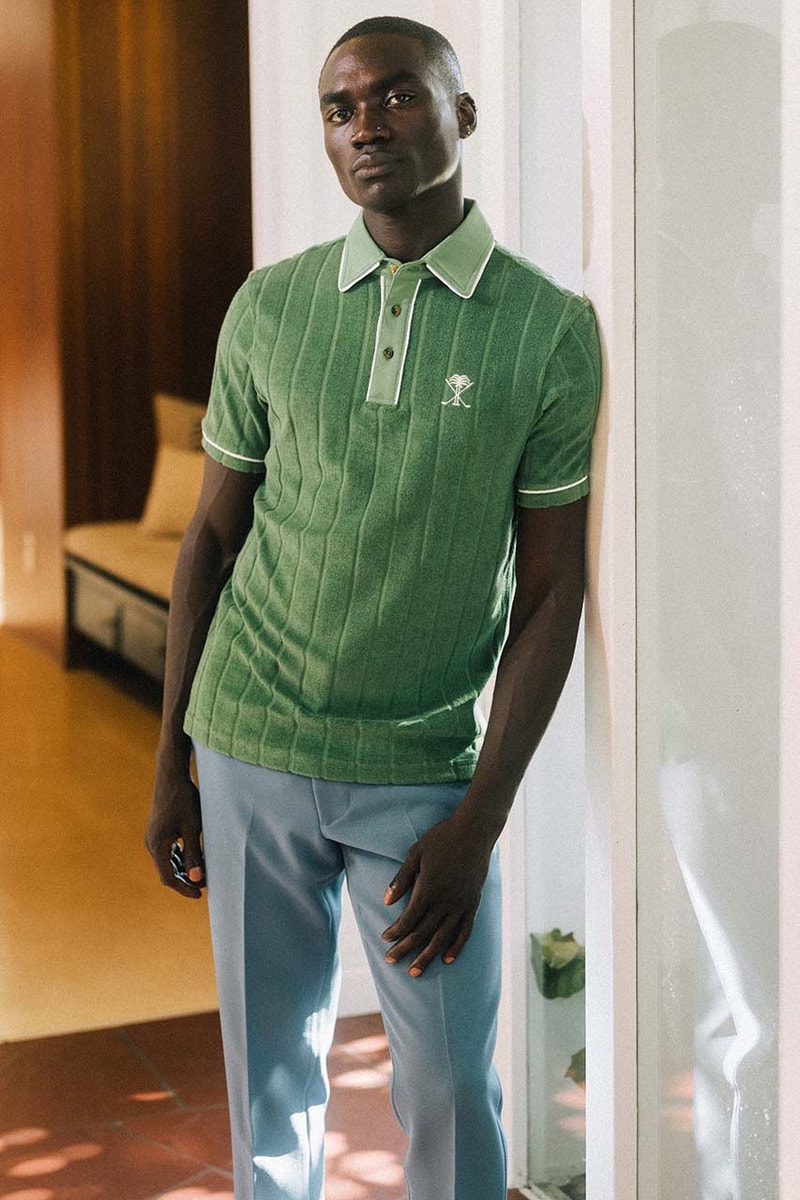 bogey boys greens collection fall winter release polo shirt sweater pants cardigan rayon cotton green
