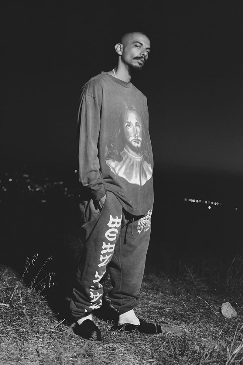 SAINT MICHAEL BORN X RAISED HOODIE GRAY Saint Michael - Saint Michael x Born X Raised Clown Long Sleeve T