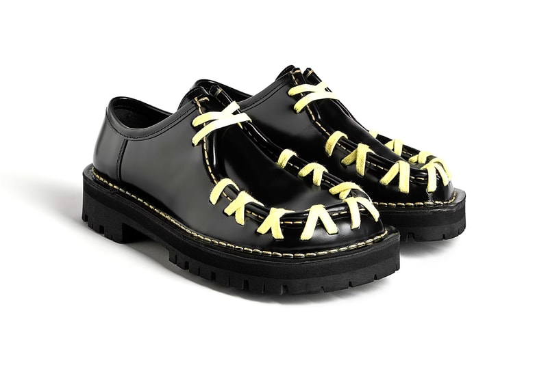 CamperLab Eki Black Formal Shoes Fall Winter 2022 Achilles Ion Gabriel Exposed Oversized Stitches Burgundy Blue Release Information