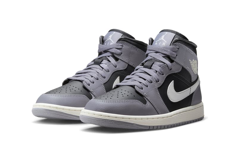 Air Jordan 1 Mid "Cement Grey" BQ6472-022 Release Info footwear sneakers hype swoosh nike jumpman