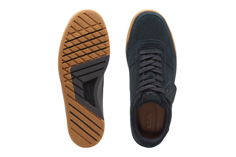 Clarks Craft Court Lace Black Suede Shoes Footwear British Britain Sneaker Trainer 