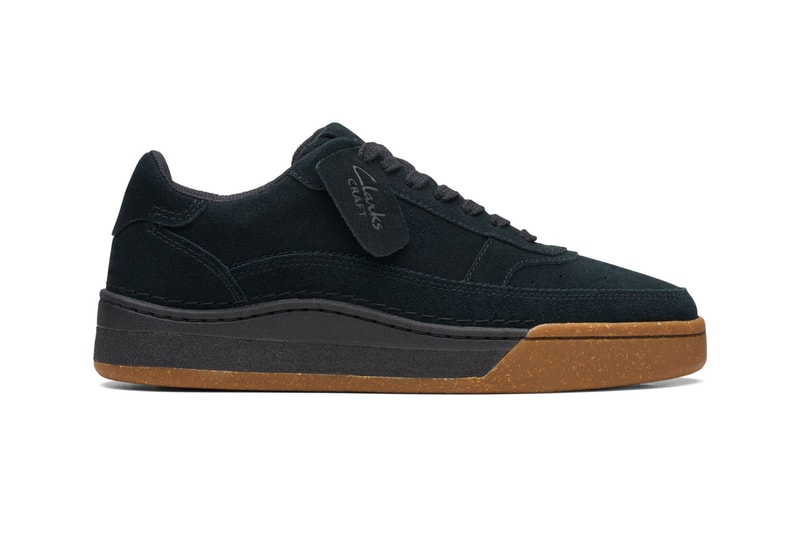 Clarks Craft Court Lace Black Suede Shoes Footwear British Britain Sneaker Trainer 