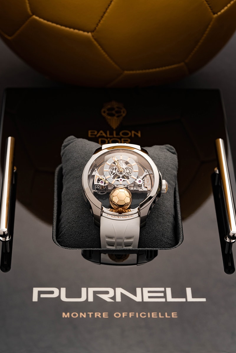 Two Unique Pieces Of Polished Titanium Feature Hidden Flying Tourbillons Inside Rotating 18K Pink Gold Footballs