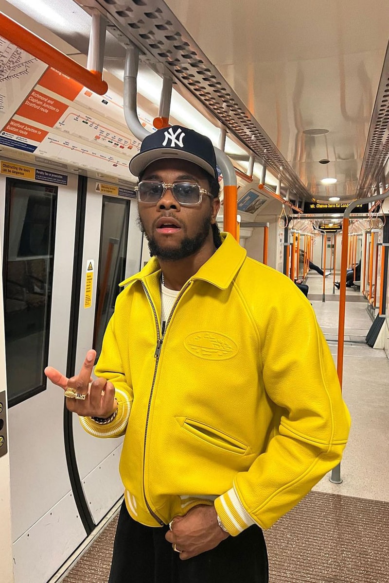Corteiz London Streetwear Leather Jacket Clint419 Avirex Yellow Collar Fall Winter 2022 