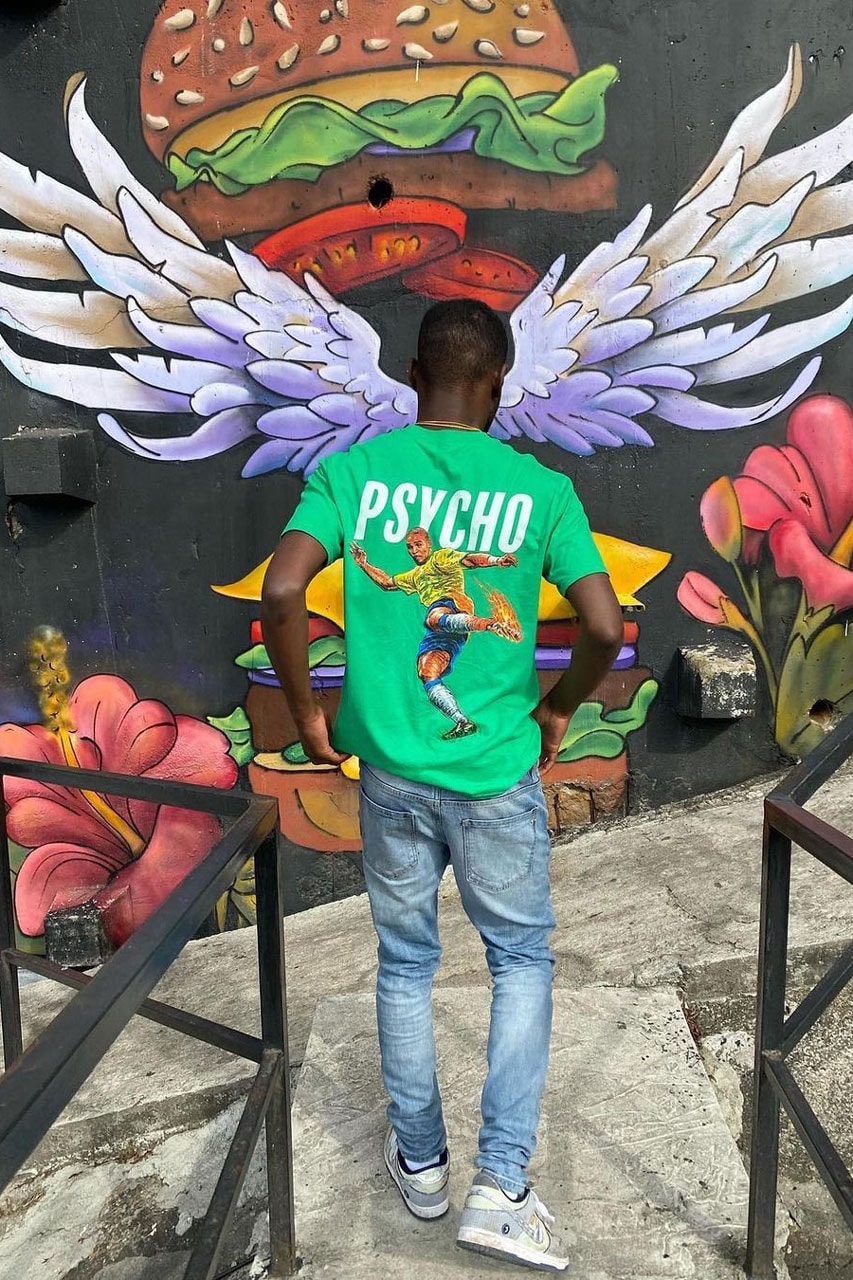 Dave Adriano Music Football T-shirt Collaboration London Brazil Soccer Psychodrama BRIT Awards Santandave Streatham Brixton