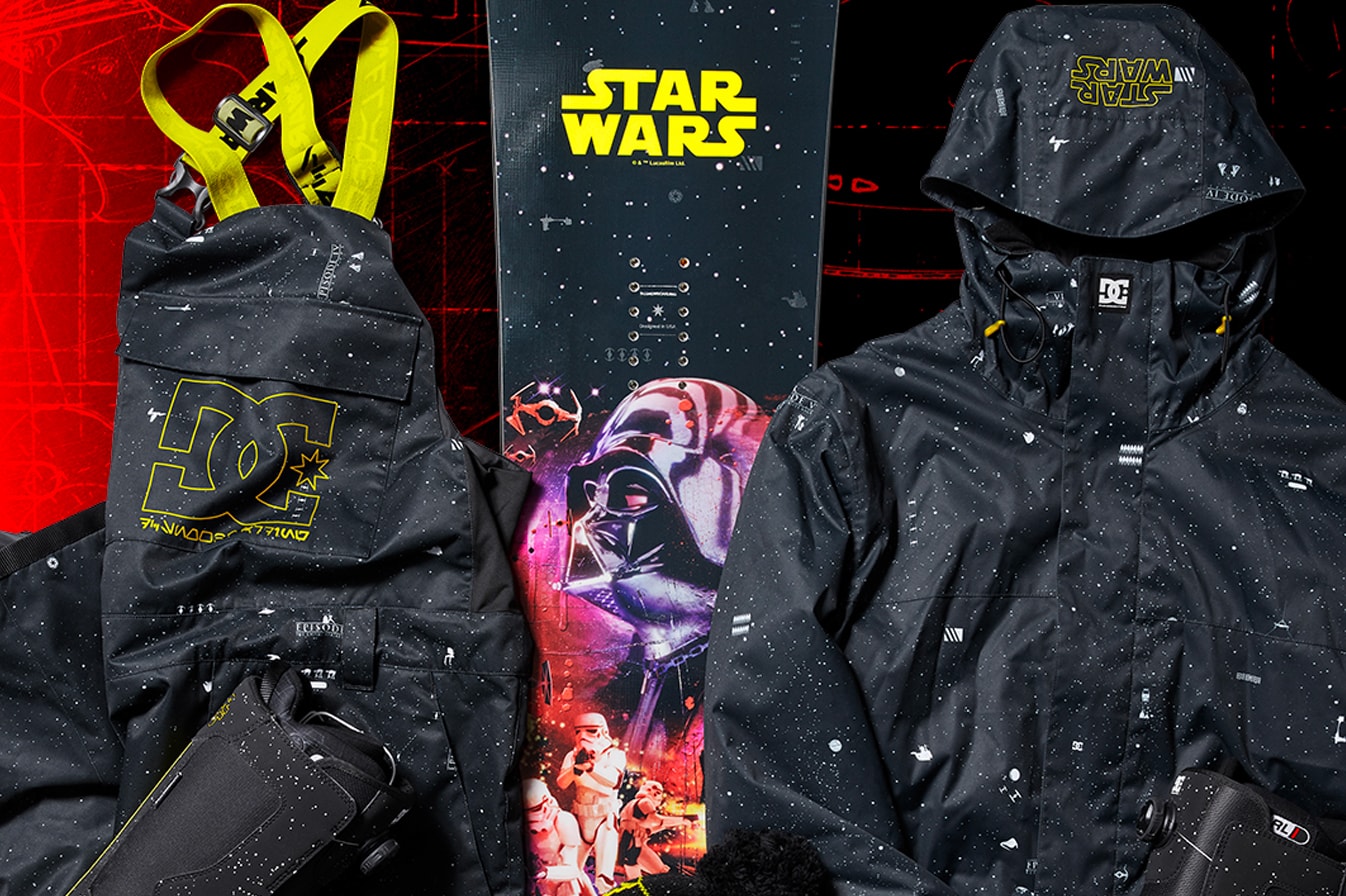 DC Shoes Star Wars Snowboarding Collection boba fett darth vader dark side ply jacket boot bib pants beanie gloves hoodie release info date price