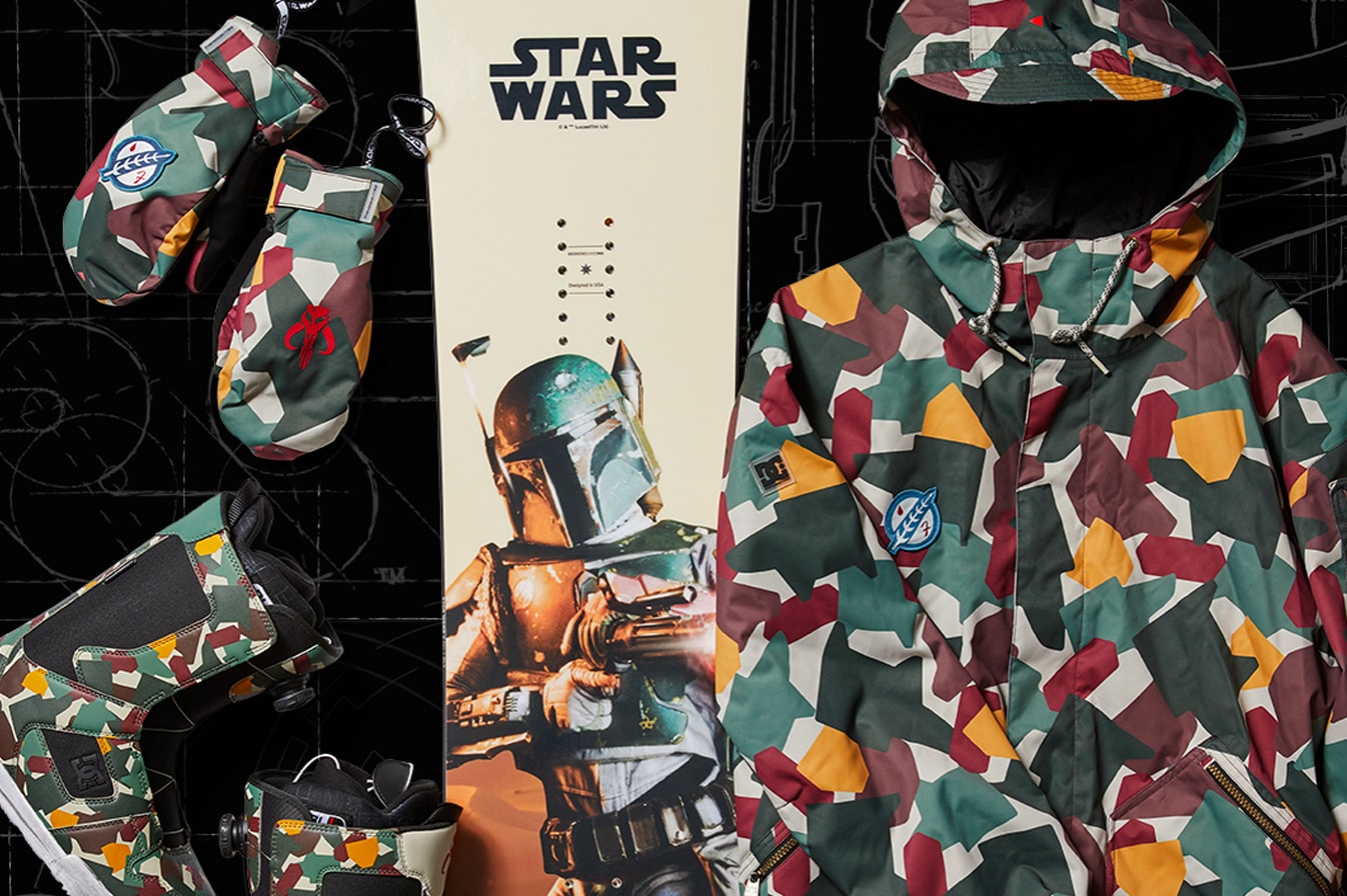 DC Shoes Star Wars Snowboarding Collection boba fett darth vader dark side ply jacket boot bib pants beanie gloves hoodie release info date price