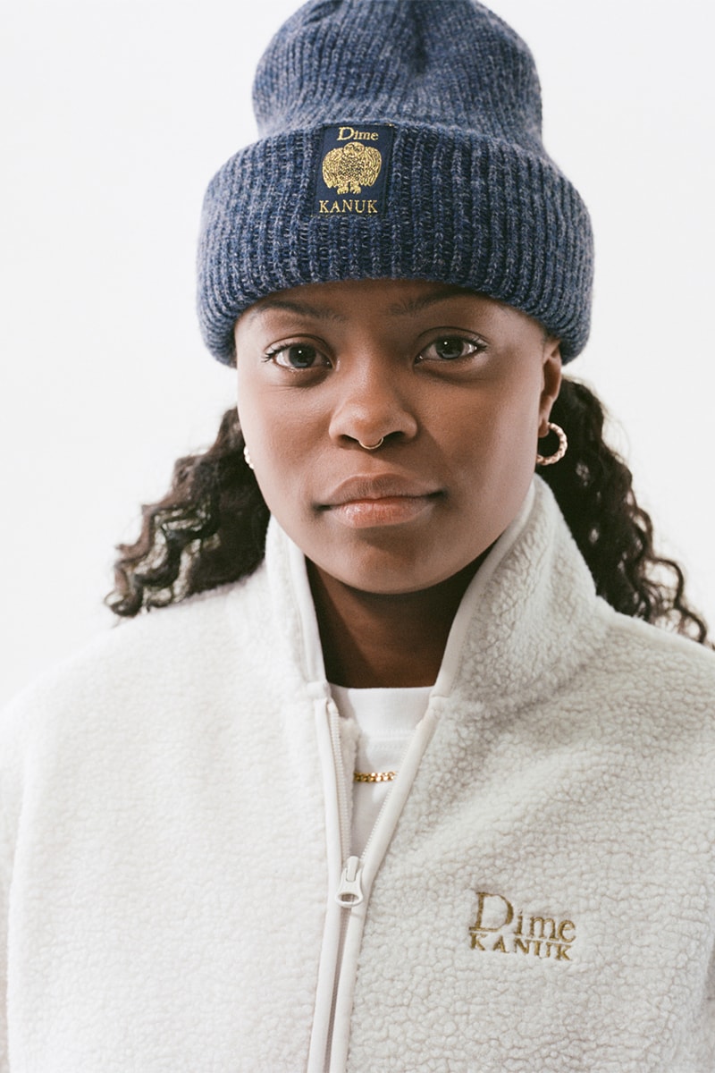 Dime and Kanuk Join Forces to Deliver Winter Ready Capsule Collection fall winter 2022 winter jacket coat wavy owl montreal mtl skate brand