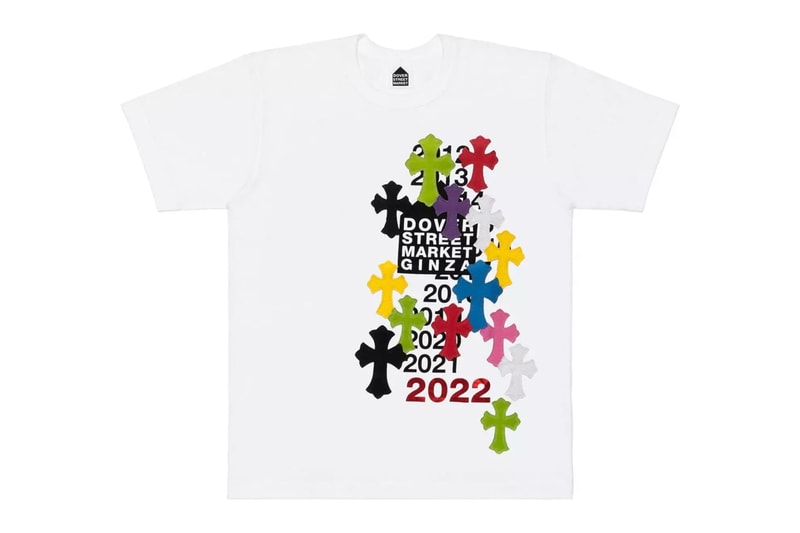 Dover Street Market GInza 10th anniversary collaboration t shirt JW anderson marine serre prada Marni Marine Serre Molly Goddard Bape Maison Margiela Noah Gucci release info date price tees