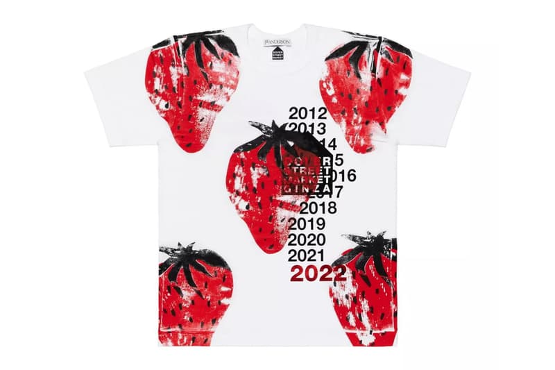 Dover Street Market GInza 10th anniversary collaboration t shirt JW anderson marine serre prada Marni Marine Serre Molly Goddard Bape Maison Margiela Noah Gucci release info date price tees