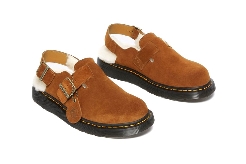 Dr Martens Jorge Made in England Shearling Mule Sandal Footwear Fall Winter 2022 Fashion UK Shoes Shearling Suede 