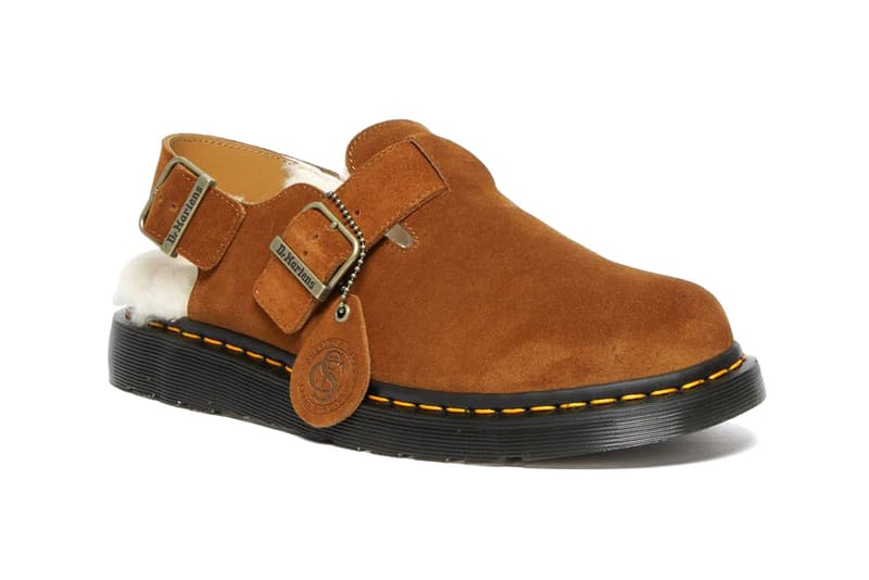 Dr Martens Jorge Made in England Shearling Mule Sandal Footwear Fall Winter 2022 Fashion UK Shoes Shearling Suede 