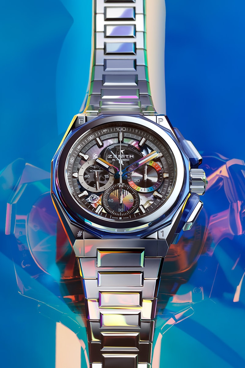 Zenith Replicates Felipe Pantone Planned Iridescence Series With Sapphire Crystal Hologram Effect Chronograph 