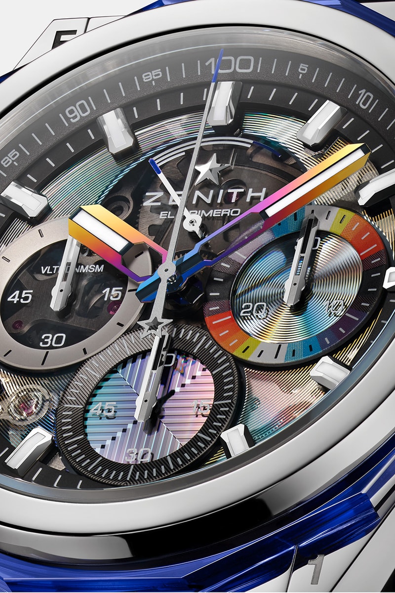 Zenith Replicates Felipe Pantone Planned Iridescence Series With Sapphire Crystal Hologram Effect Chronograph 