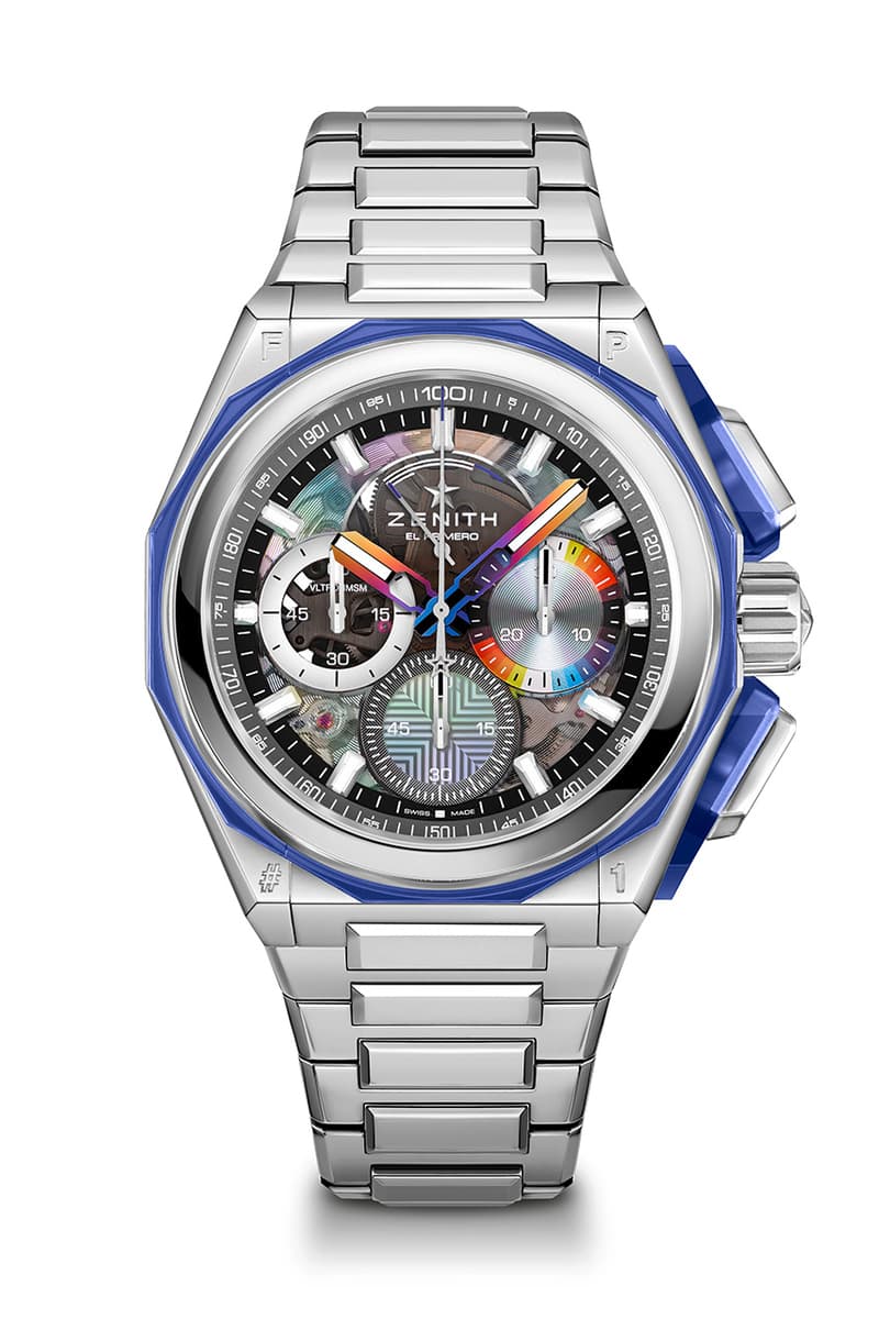 Zenith Replicates Felipe Pantone Planned Iridescence Series With Sapphire Crystal Hologram Effect Chronograph
