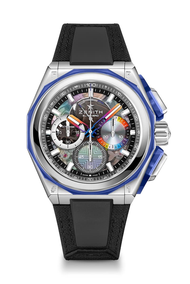 Zenith Replicates Felipe Pantone Planned Iridescence Series With Sapphire Crystal Hologram Effect Chronograph