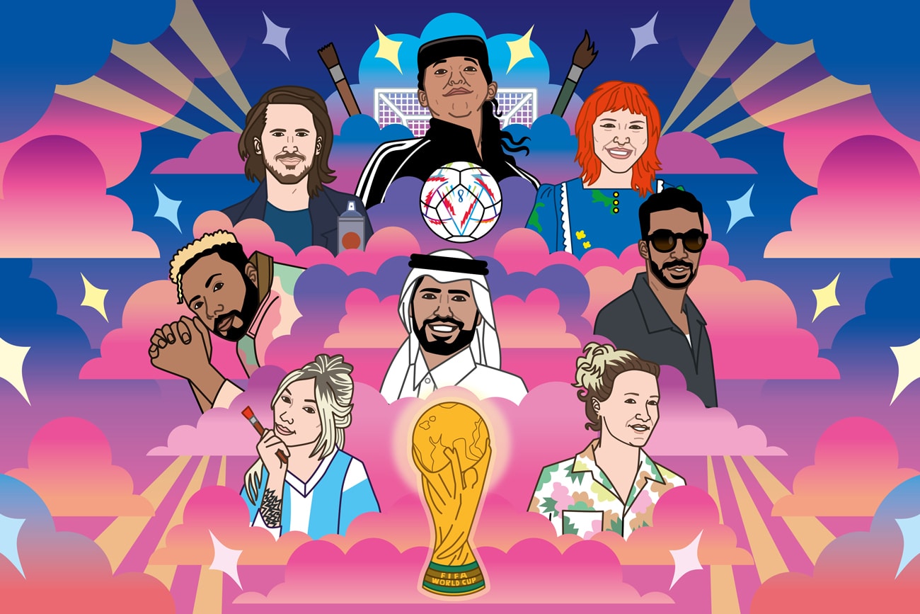 FIFA World Cup 2022 Spotlight Your Dreams Campaign artists qatar farid mueda gabe gault jaber henzab josephine henning lu sedova victor mosquera matt adnate noah beck 