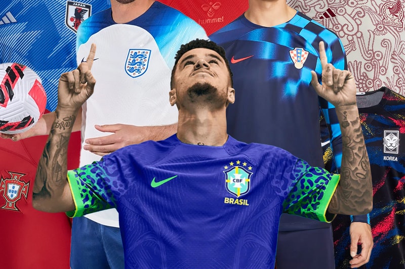 10 best kits uniforms fifa world cup football soccer home away japan france mexico denmark portugal south korea brazil Belgium croatia england