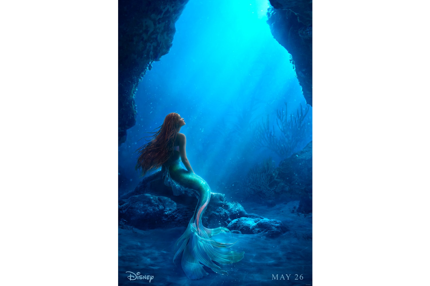 First The Little Mermaid Poster Halle Bailey Ariel Full Look Info Release Disney Live Action Adaptation