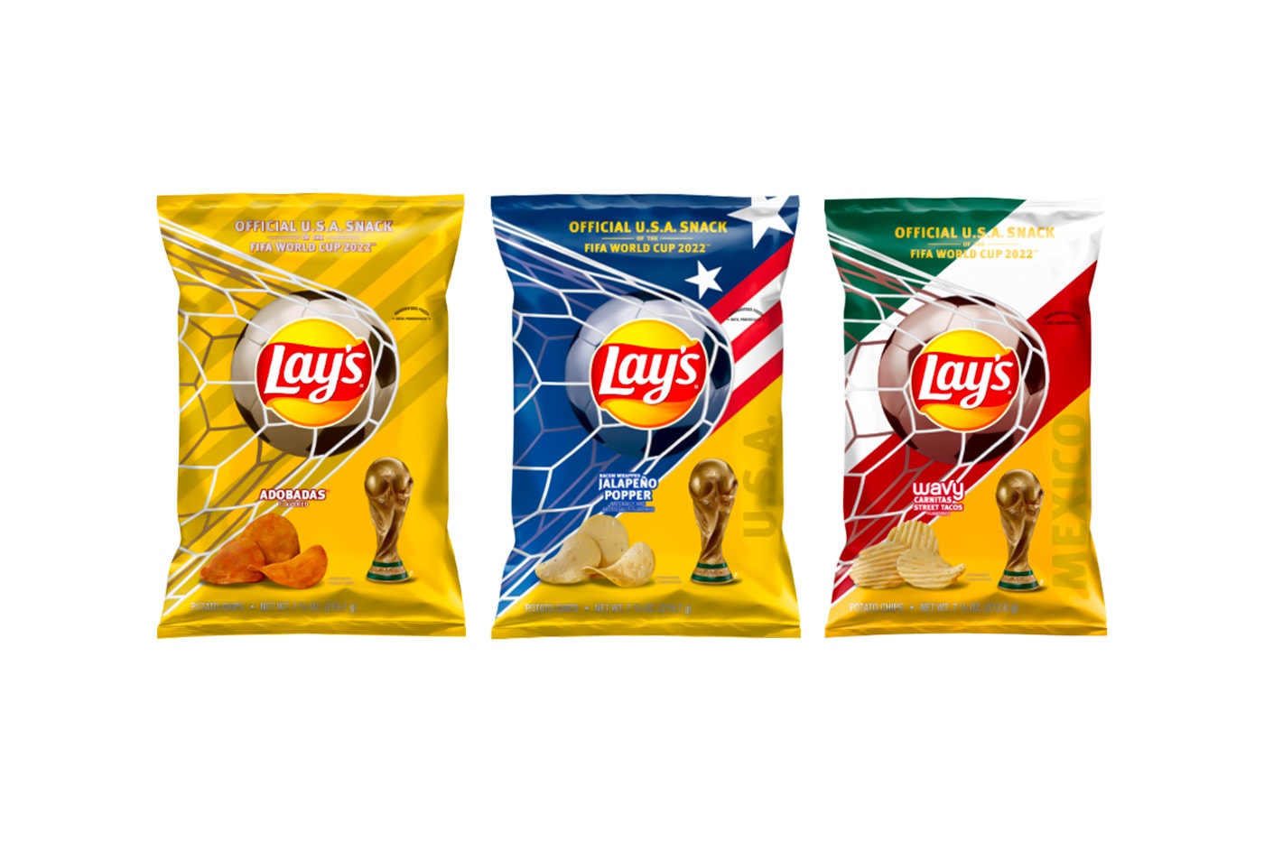 frito lay fifa world cup 2022 new flavors adobadas wavy carnitas street tacos jalapeno popper release info 7.75 oz bags 