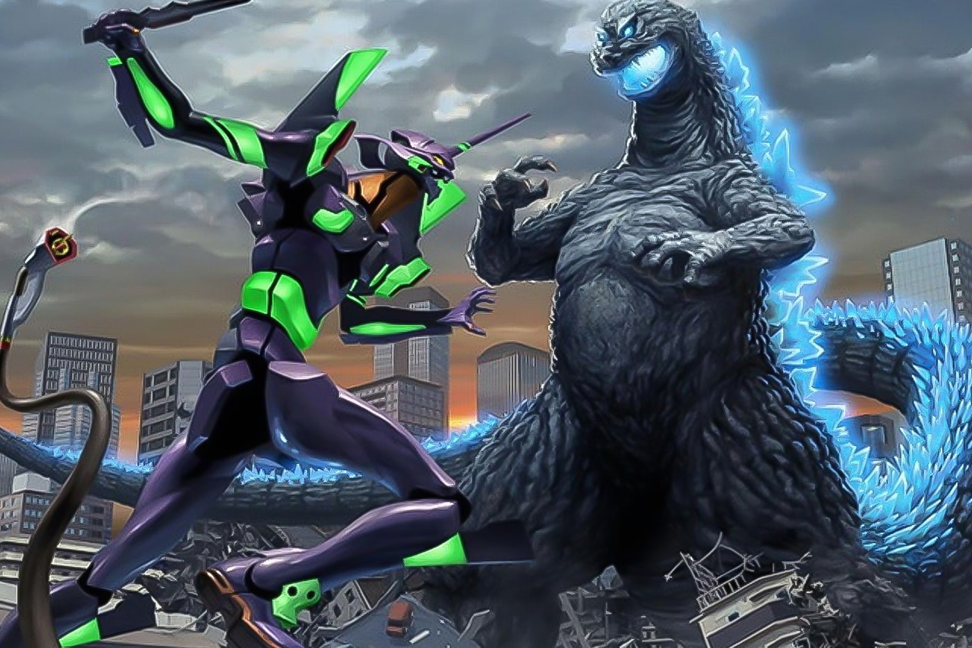 Godzilla vs Evangelion pachinko collab Fields commercials 