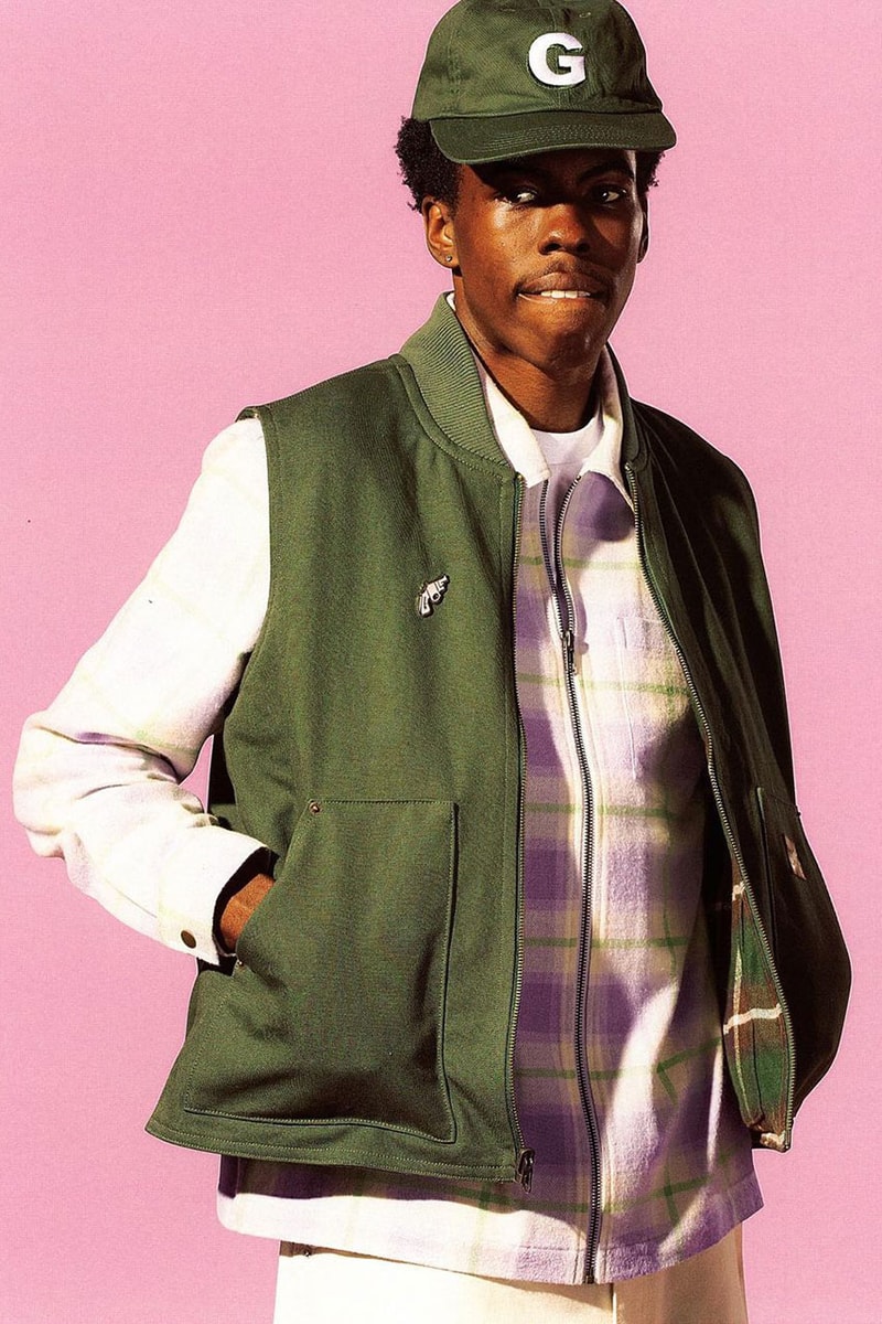 golf wang fall winter 2022 collection release info date photos price jacket pants hoodie basketball hoop socks trucker hat graphic tees vest bags gloves tyler the creator long sleeve shirt tray fleece jersey
