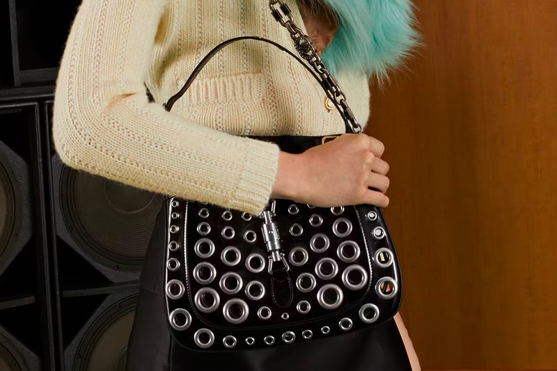 Gucci Jackie 1961 Shoulder Bag Black Brown Tan Riveted Holes Punk Scene Heritage Luxury Italian Accessories Alessandro Michele