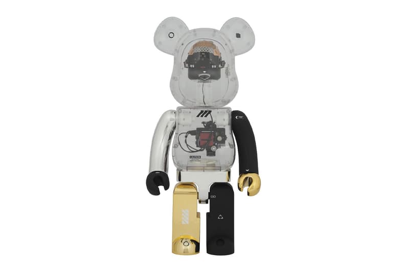 Ikeuchi Hiroto Medicom Toy BE@RBRICK Robot Figure collaboration mechanical see through transparent gold black brain heart wires info