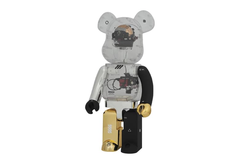 Ikeuchi Hiroto Medicom Toy BE@RBRICK Robot Figure collaboration mechanical see through transparent gold black brain heart wires info