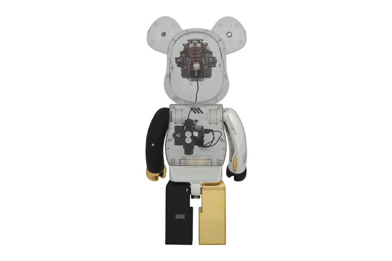 Ikeuchi Hiroto Medicom Toy BE@RBRICK Robot Figure collaboration mechanical see through transparent gold black brain heart wires info