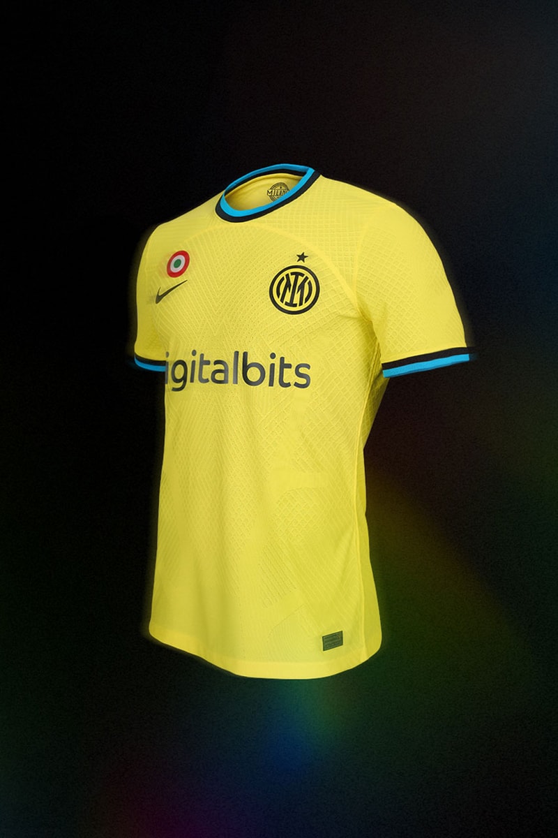Nike Football Inter Milan Football Kit Jersey Italy Serie A Soccer Sports Swoosh Yellow Fashion Style Italian 