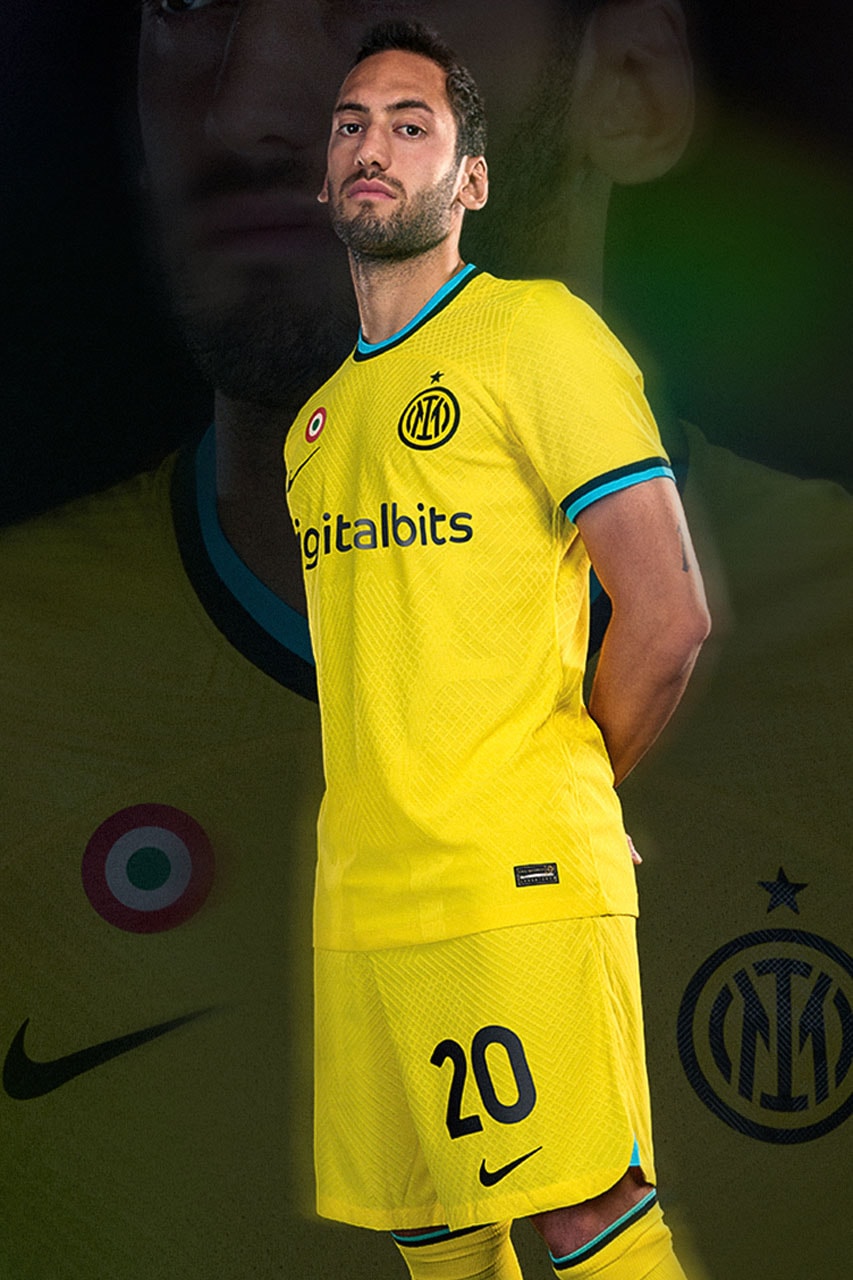 Nike Football Inter Milan Football Kit Jersey Italy Serie A Soccer Sports Swoosh Yellow Fashion Style Italian 