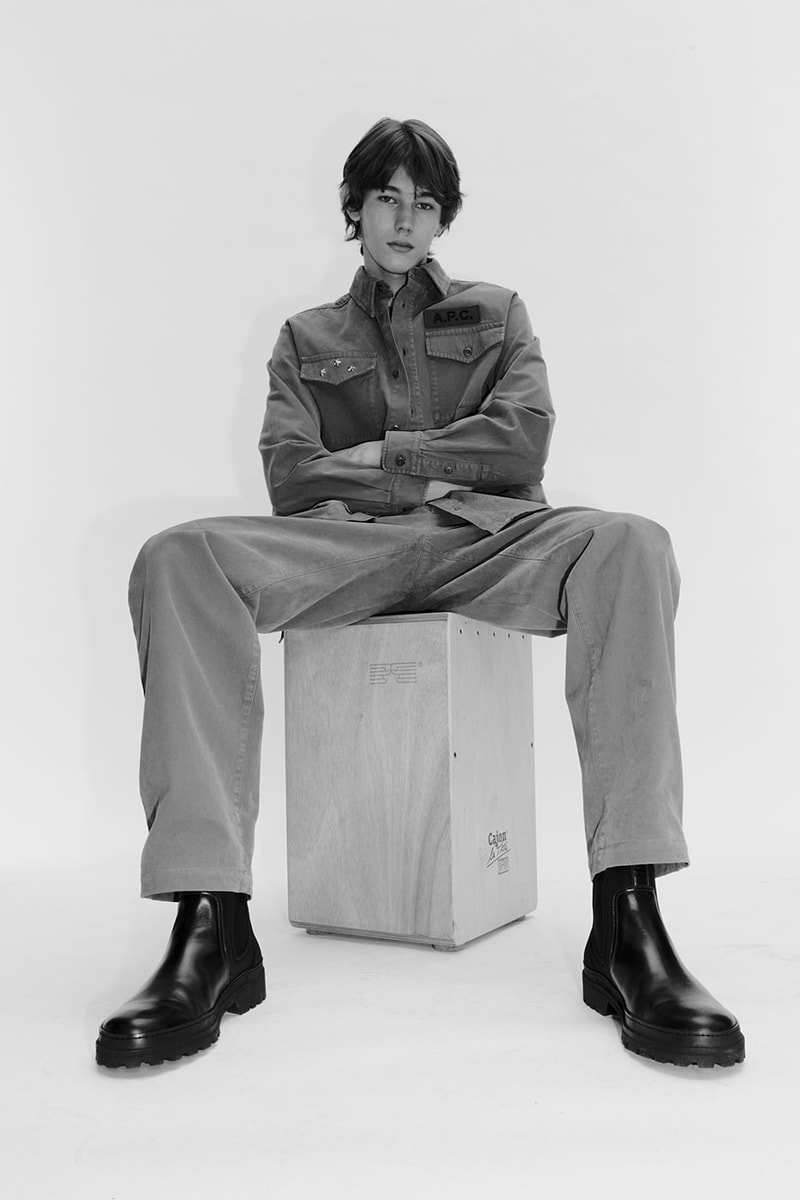 Jean Touitou A.P.C's 35th Anniversary Collection shetland sweater military p43 fatigue varsity jacket miles davis verdurin release info date price lookbook 