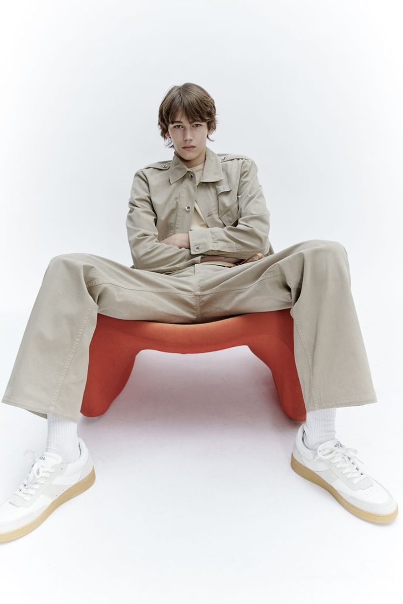 Jean Touitou A.P.C's 35th Anniversary Collection shetland sweater military p43 fatigue varsity jacket miles davis verdurin release info date price lookbook 