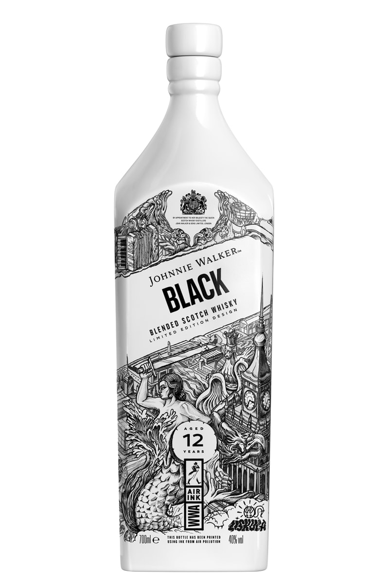 johnnie walker air ink whisky bottle illustration art limited edition city keep walking 