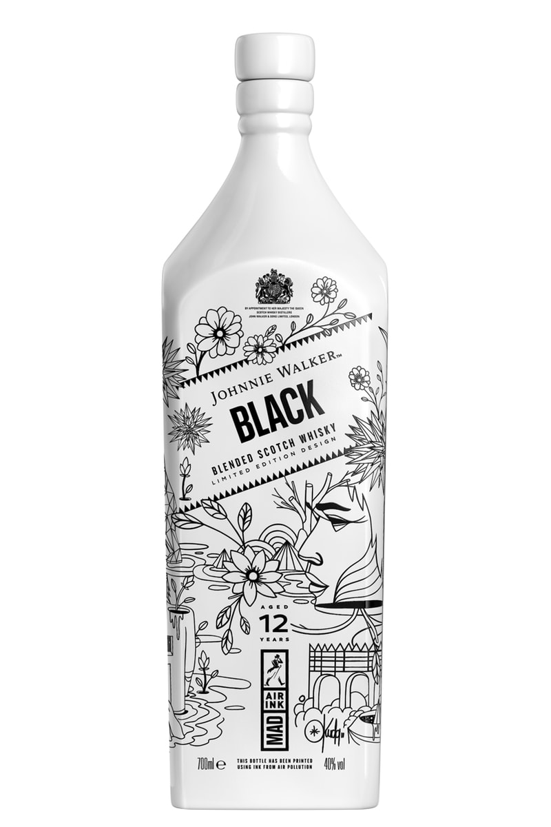 johnnie walker air ink whisky bottle illustration art limited edition city keep walking 