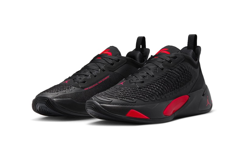 The Jordan Luka 1 "Bred" Has an Official October Release Date jordan brand michael jordan jumpman logo luka doncic nba basketball dallas mavericks black red grey