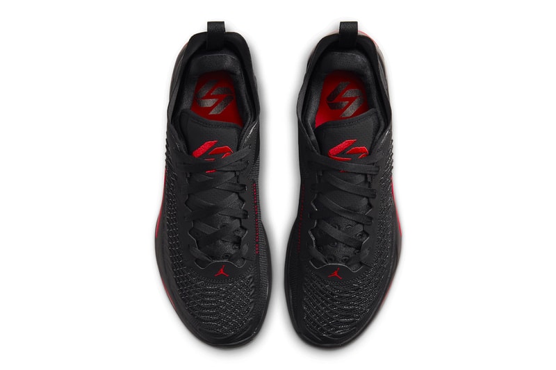 The Jordan Luka 1 "Bred" Has an Official October Release Date jordan brand michael jordan jumpman logo luka doncic nba basketball dallas mavericks black red grey