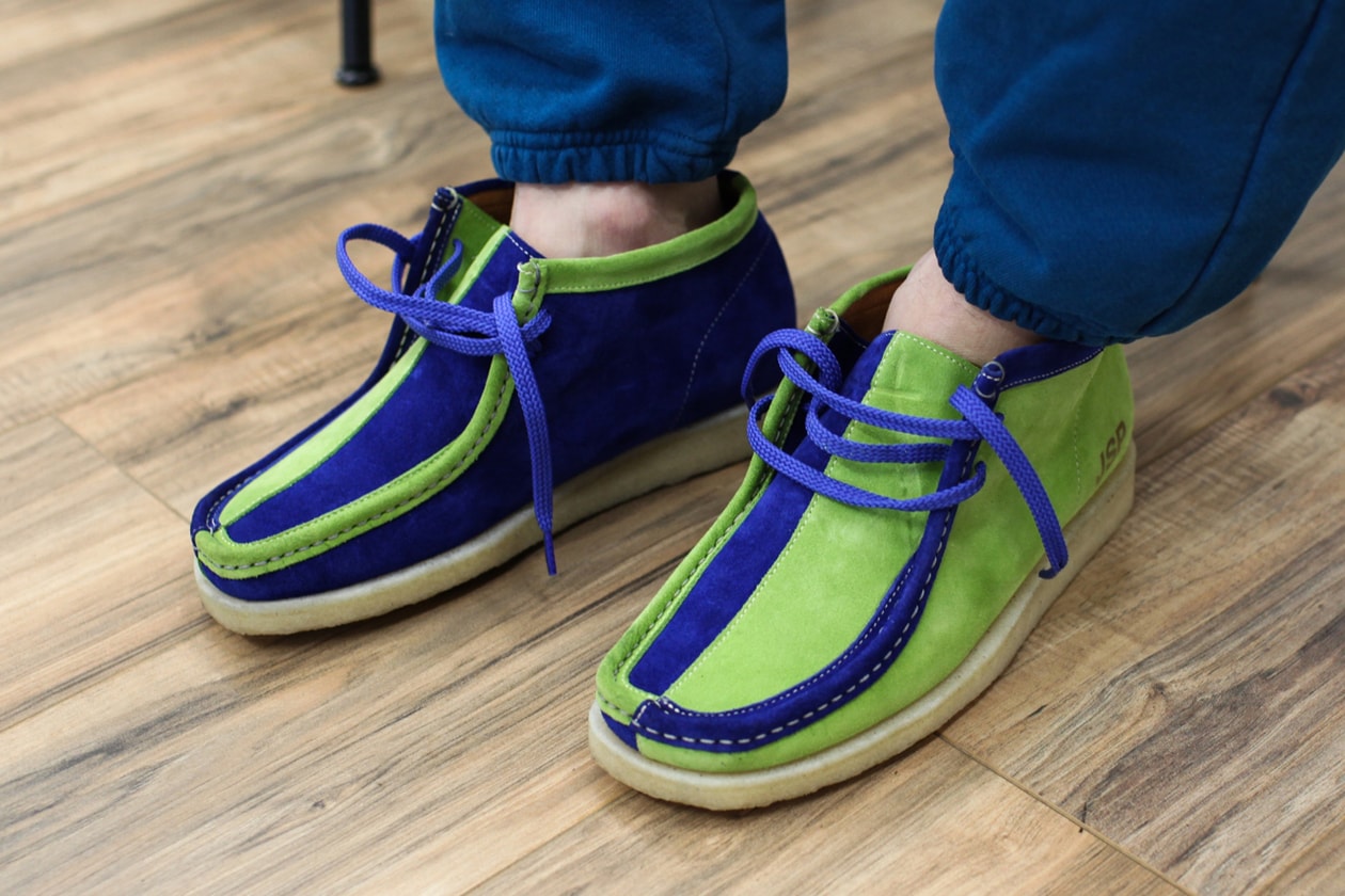 jsp jimmy sweatpants gorecki padmore and barnes p404 wallabee shoe pink blue green official release date info photos price store list buying guide