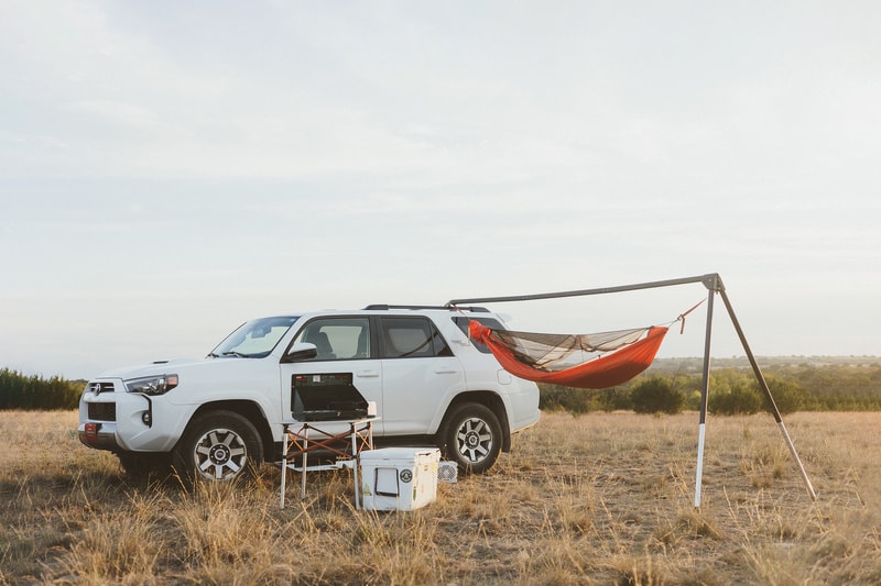 Kammok Vehicle Mounted Hammock Stand release outdoors camping overlanding 