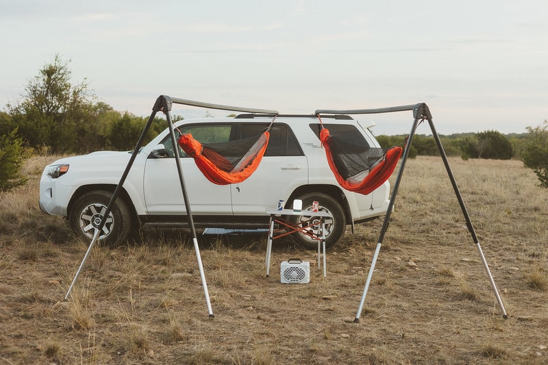 Kammok Vehicle Mounted Hammock Stand release outdoors camping overlanding 