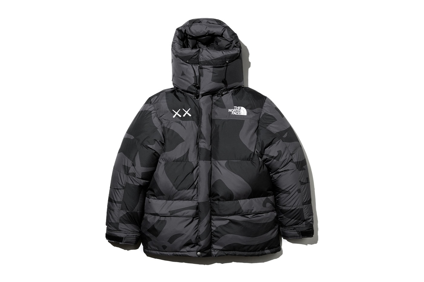 TNF The North Face x KAWS Hoodie tee mitts jacket parka product images pant mule release info date price