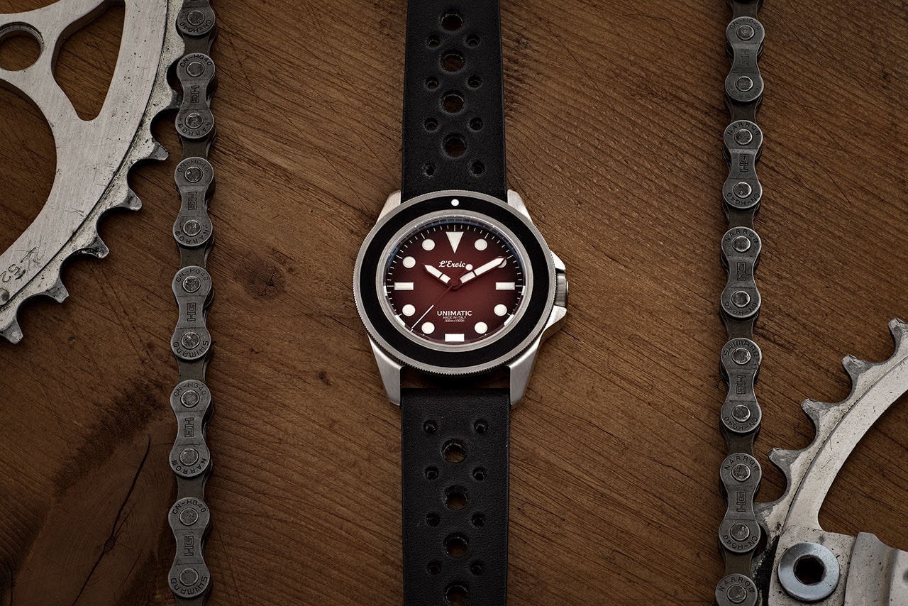 Vintage Cycling Series Represented With A Burgundy Gradient Dial
