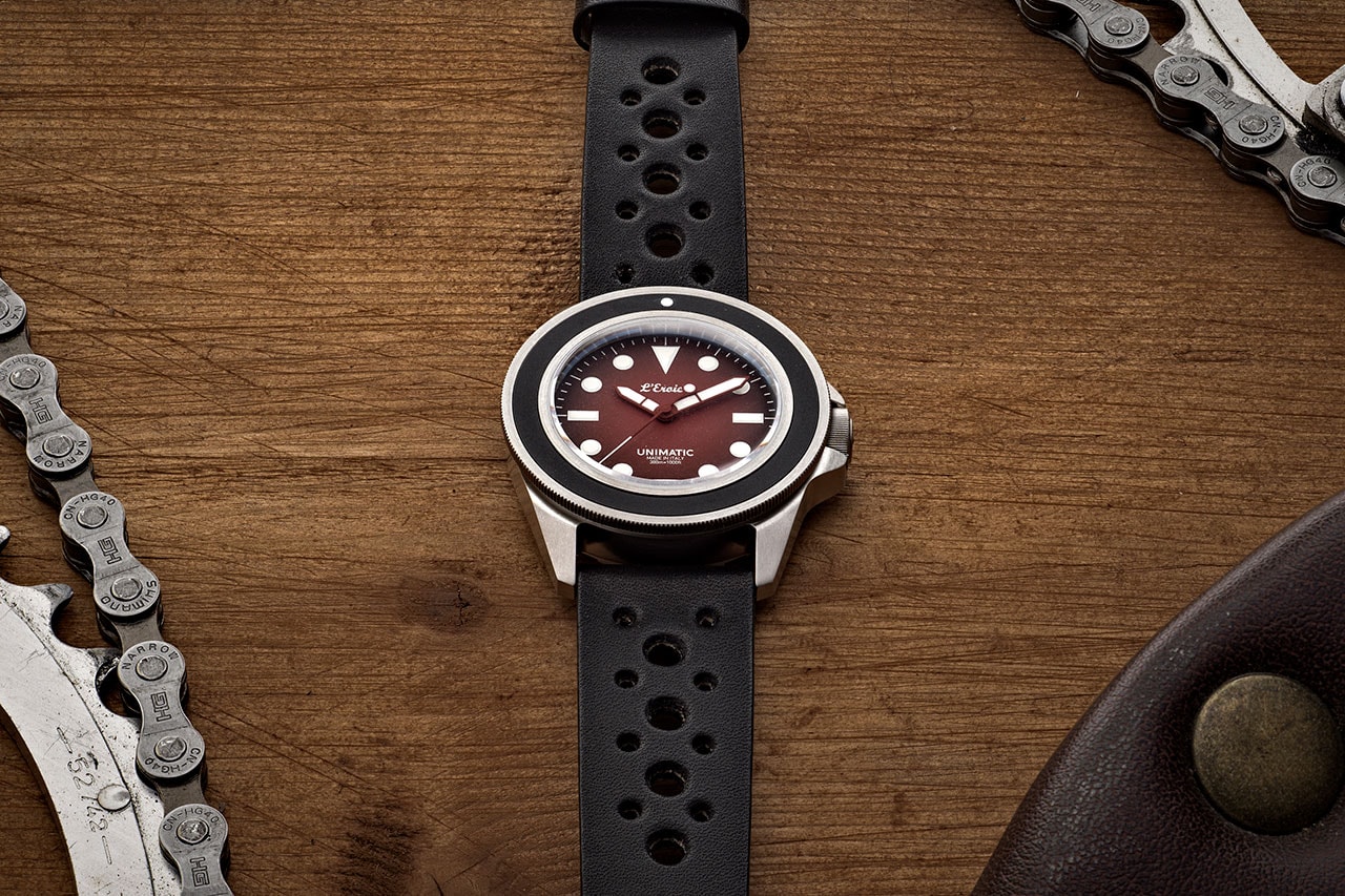 Vintage Cycling Series Represented With A Burgundy Gradient Dial