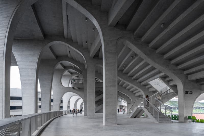 Mad architects ma yansong quzhou stadium quzhou sports park earth sheltered building zhejiang province shanghai 30000 