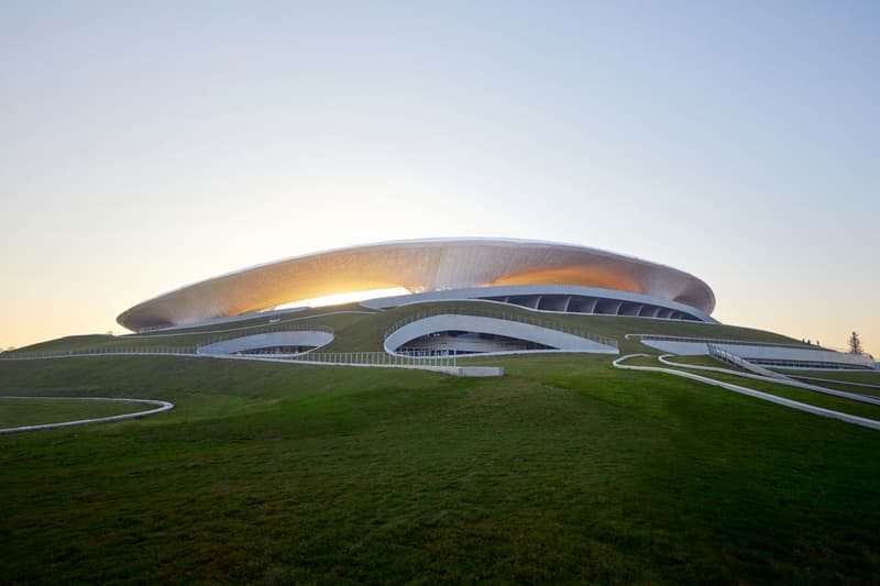 Mad architects ma yansong quzhou stadium quzhou sports park earth sheltered building zhejiang province shanghai 30000 