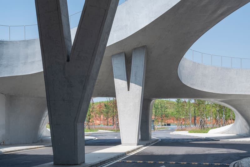Mad architects ma yansong quzhou stadium quzhou sports park earth sheltered building zhejiang province shanghai 30000